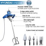 Hyundai 1600W Electric Paddle Mixer with 5 Piece Trowel Set 230v/240v | HYPM1600E - Image 22